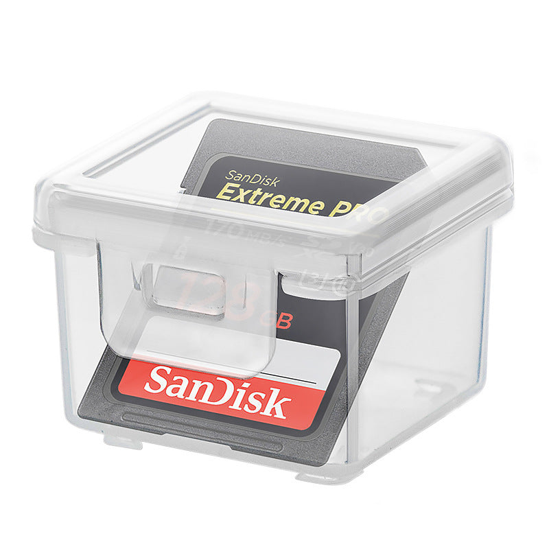 Memory SD card storage box Transparent mini plastic dust-proof phone sim card tf card Portable battery storage box