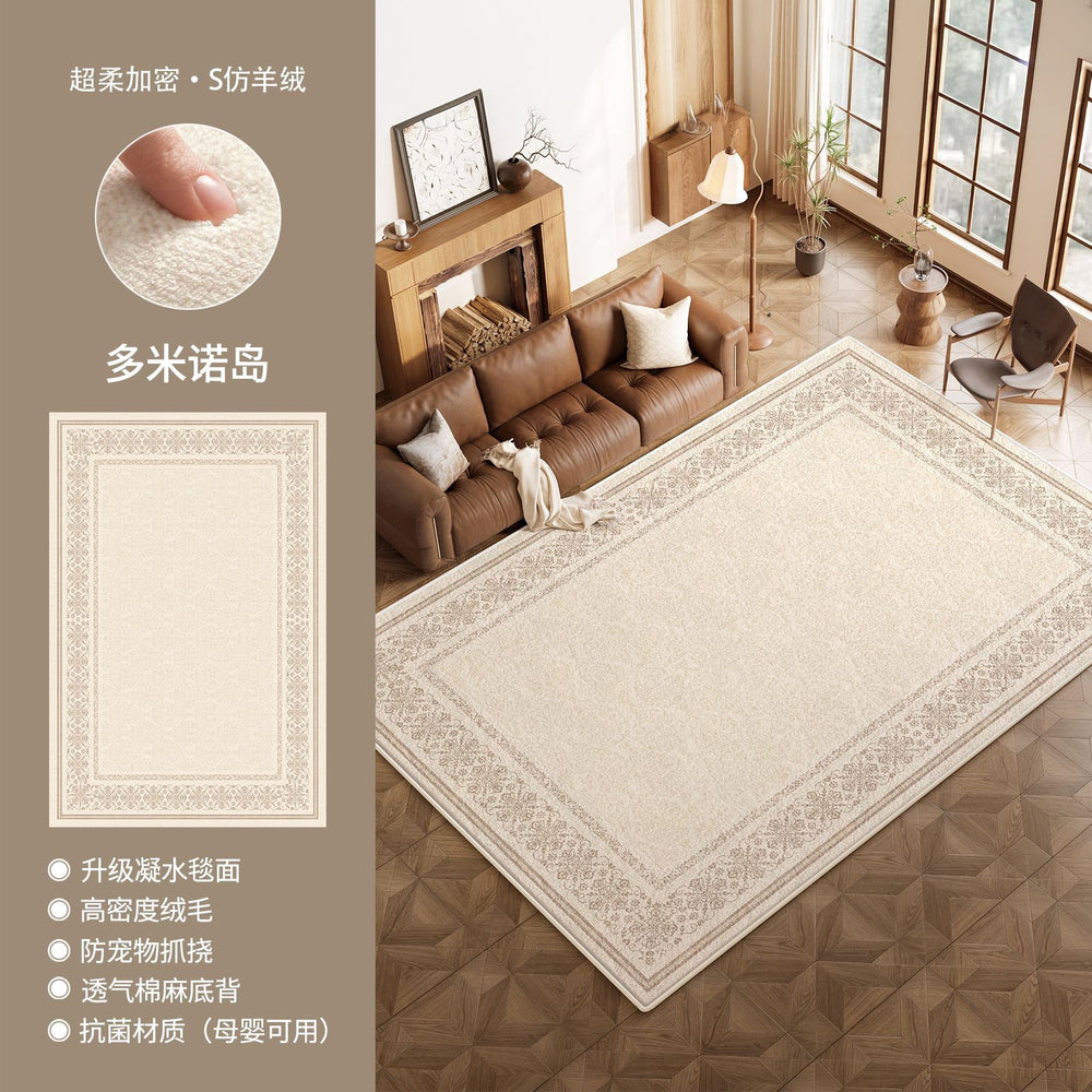 Persian-style carpet, new thickened home carpet for living room, waterproof and easy-care floor mat for bedroom, wholesale and customization available