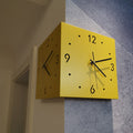 Simple and creative corner double-sided wall clock, two-sided clock, wall clock, living room silent popular corner clock neutral