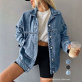 Amazon tiktok pinduoduo export cross-border fashion women's large silhouette lightweight denim jacket outwear