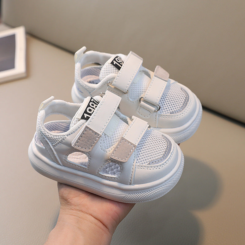 Summernew arrivalkids sports sandals boys breathable mesh shoes k-stylegirlcut out sneakers baby shoes kids shoes