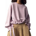 Amazon fashionlong sleevesshort sweatshirtstops women  spring new arrival round neck casualpullover shirt