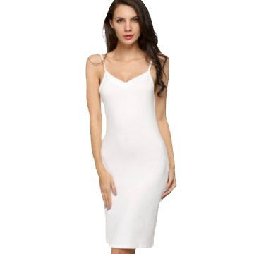 european and american new v-neck camisole dress - women's slim-fit export dress - in stock