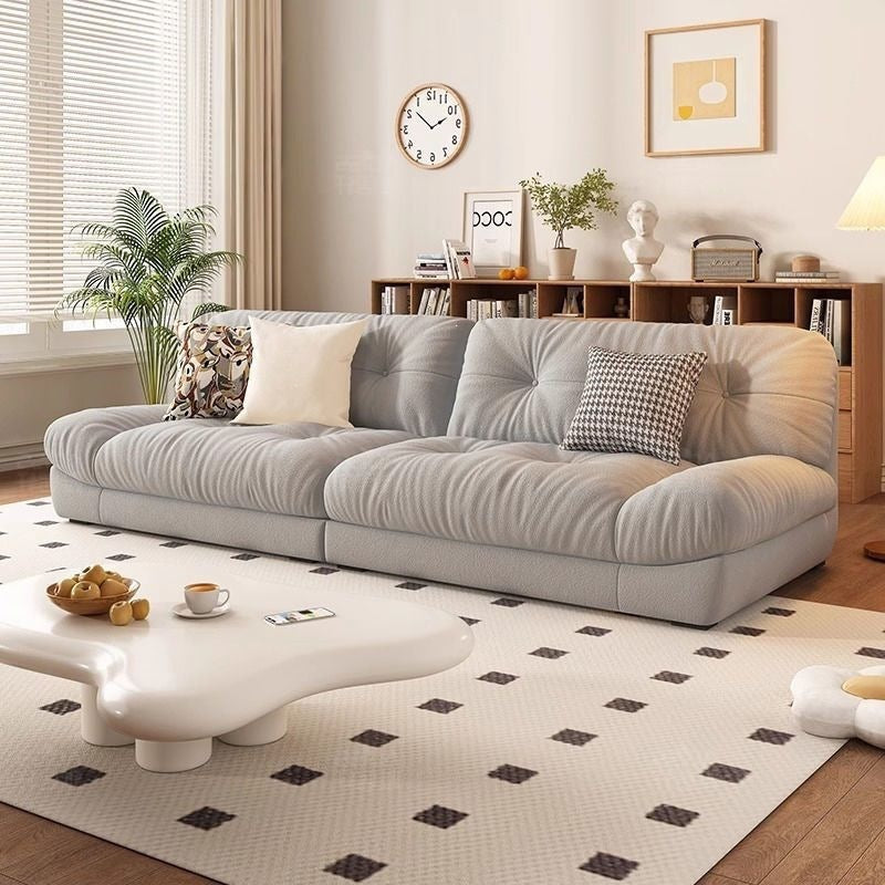 Cloud sofa new arrival modern casual cream style living room small apartment straight row fabric sofa apartment bedroom sofa