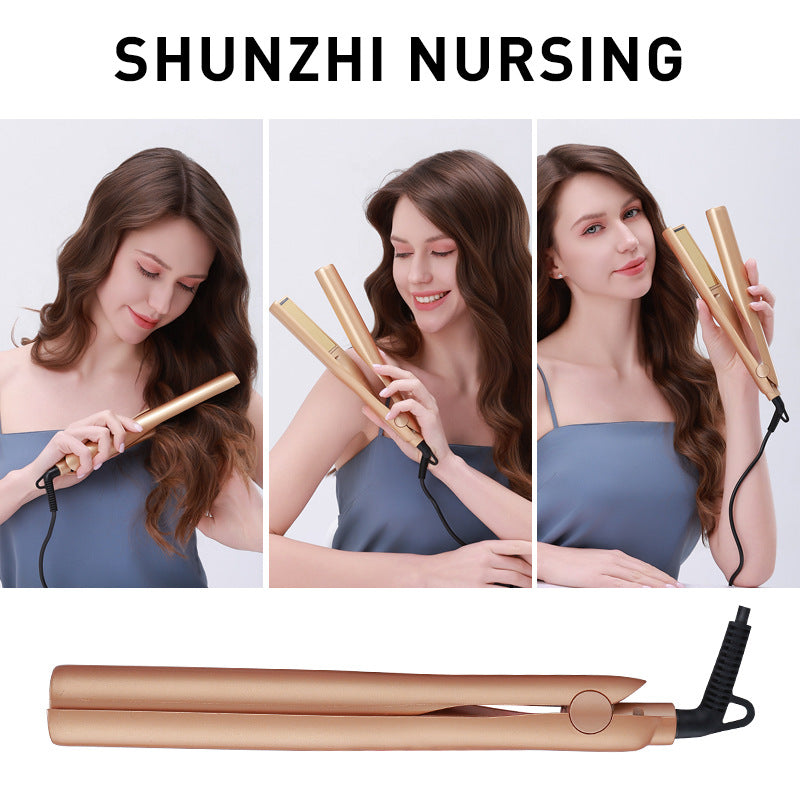 new arrival electric curved splint multi-functional splint roll straight dual-use styling splint golden twisted splint