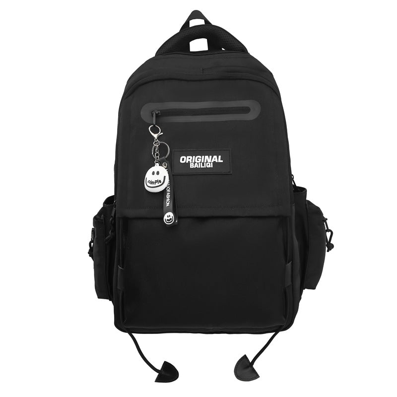 Men's backpack - large capacity college & high school student backpack - trendy brand fashion couple backpack