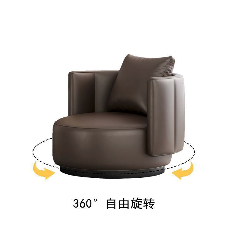 Luxury single sofa chair bar hotel b&b guest room lazy sofa chair rotatable round table combination