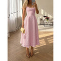 cross-border fashion summer pure desire style socialite women's sling style one-shoulder princess dress dress