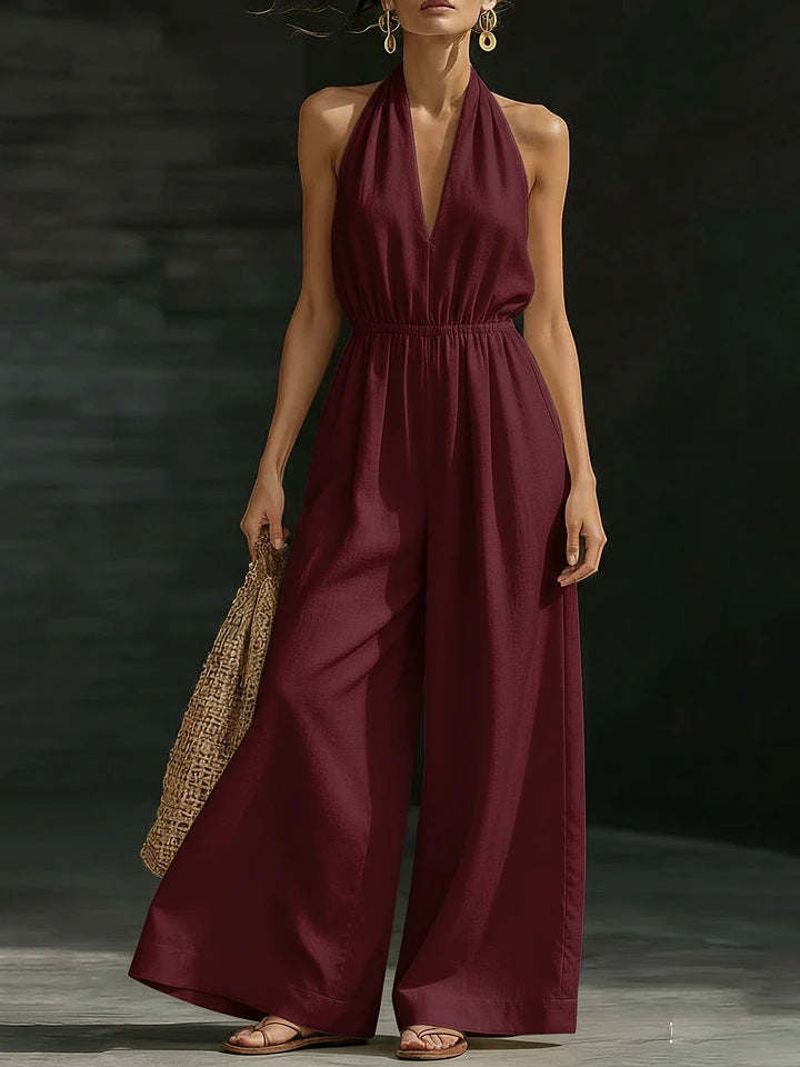 summer new arrivals: european and american style women's clothing - designer, chic, and fashionable. french-inspired v-neck halter tank top for work and casual wear