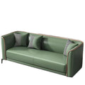 Small apartment leather sofa for living room and bedroom, minimalist modern style, suitable for rentals, three-seater apartment lounge, double-seater italian design
