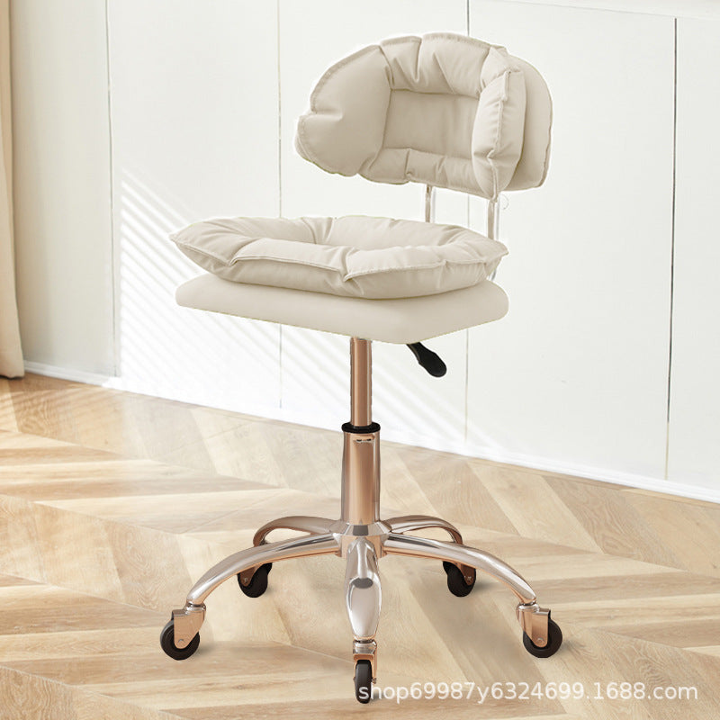 Beauty Chair Nail Art Eyelash Stool Barber Shop Backrest Lifting Chair Household Girls Bedroom Dressing Stool