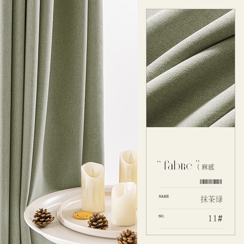 Shaoxing keqiao curtains classy bedroom full blackout thickened cotton and linen curtains living room scandinavianaccessible luxurypopularfor home