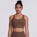 cloud-feeling brushed cross-back sports bra casual running bubble wrap fitness vest yoga clothes for women