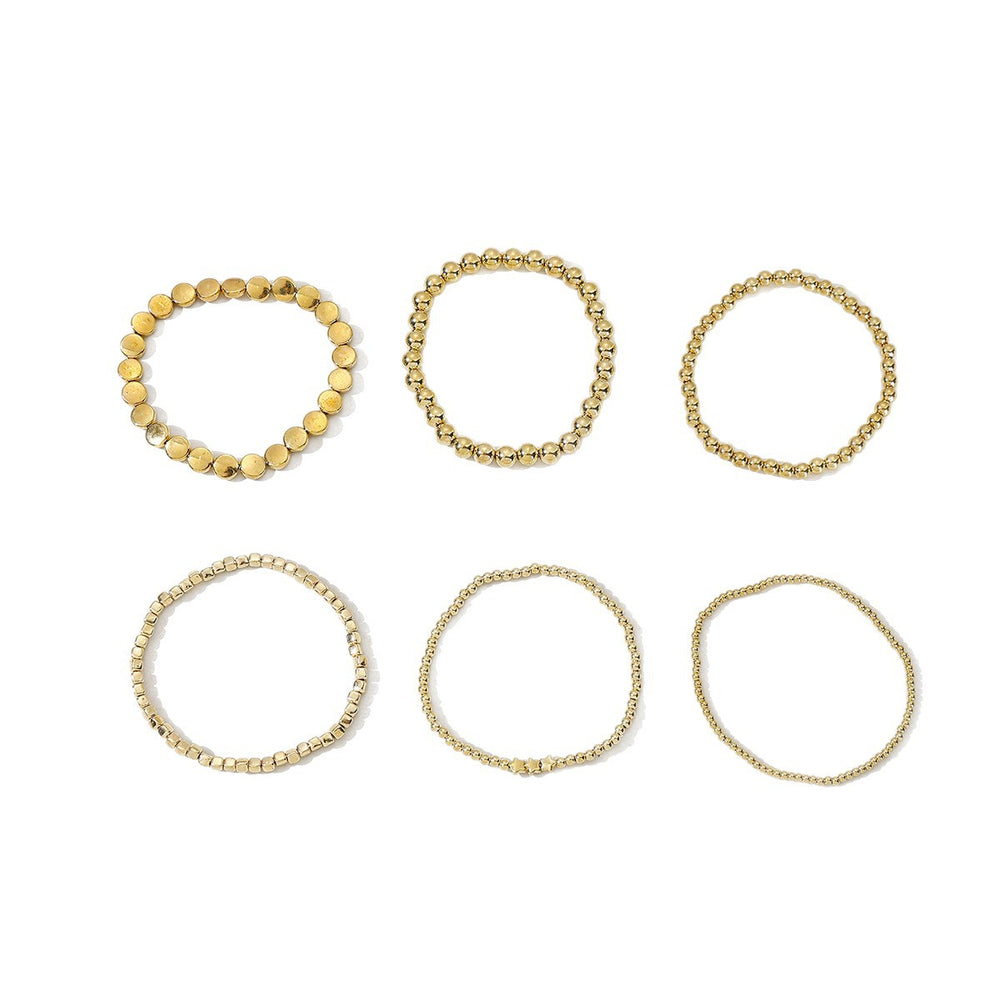 Stackable anklet set wholesale - european & american style, alloy geometric beaded anklets for women, unique heart & cross charms jewelry