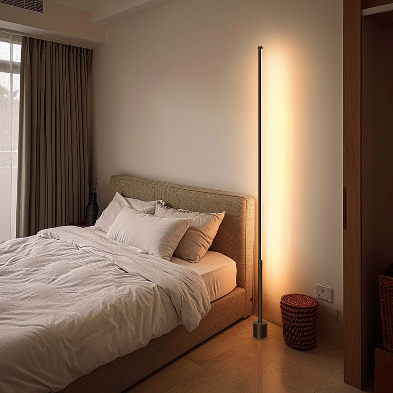 Remote control floor lamp - minimalist nordic led living room modern light luxury bedroom table lamp bedside lamp eye protection ambient light