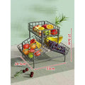 European-style tiered fruit basket - living room coffee table fruit platter - kitchen spice rack - multi-purpose multi-tier storage shelf