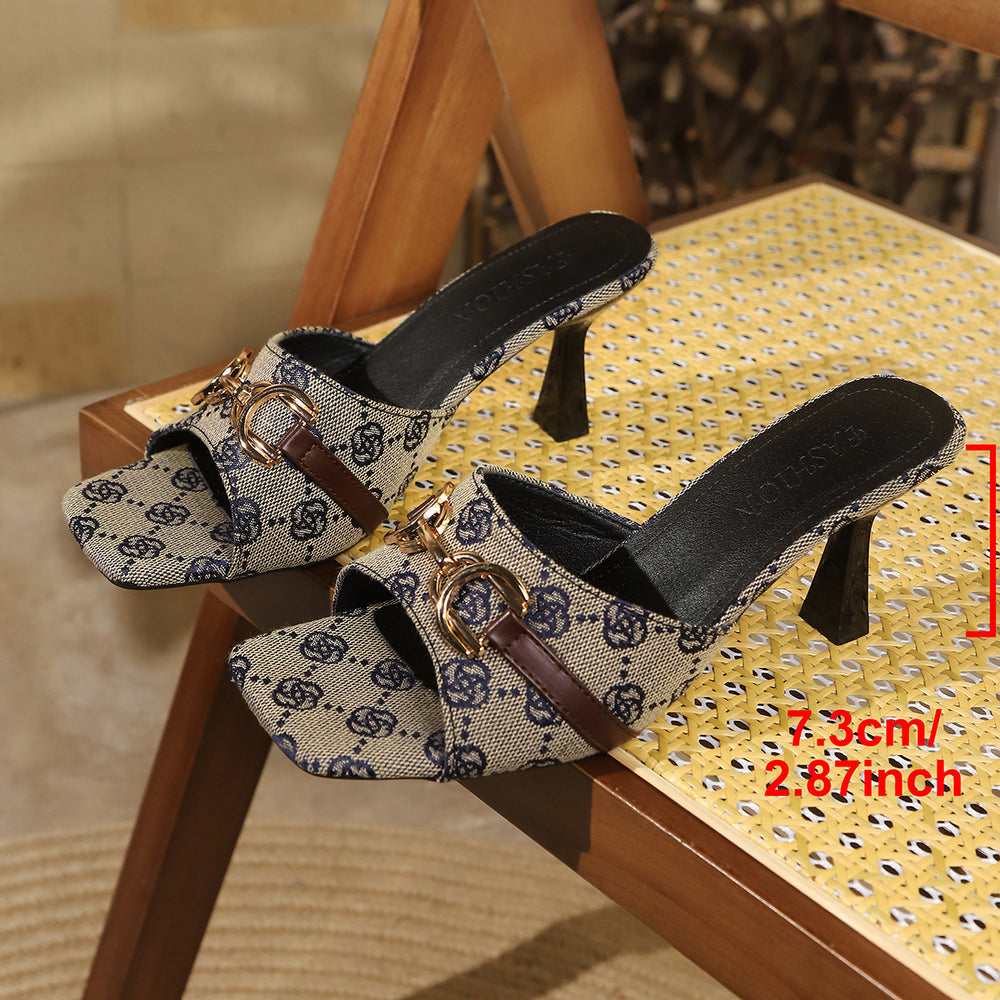 Toe-toe fish mouth women's slippers 2026 summerfashion style fashion high heels plus size cross-border belt buckle sandals