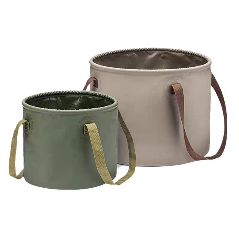 Outdoor Multifunctional Folding Bucket Car Travel Storage Bucket Camping Fishing Bucket Laundry Bag Thickened Foot Soaking Bucket