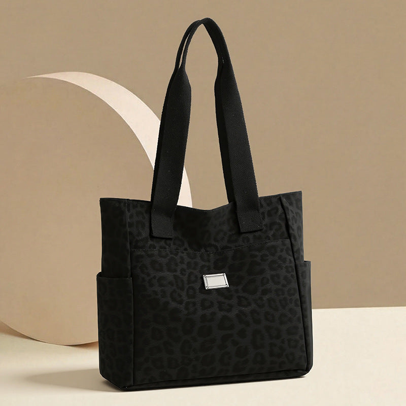 2026 new leopard print women's handbag tote - stylish, versatile, shoulder bag, large capacity, lightweight commuter tote