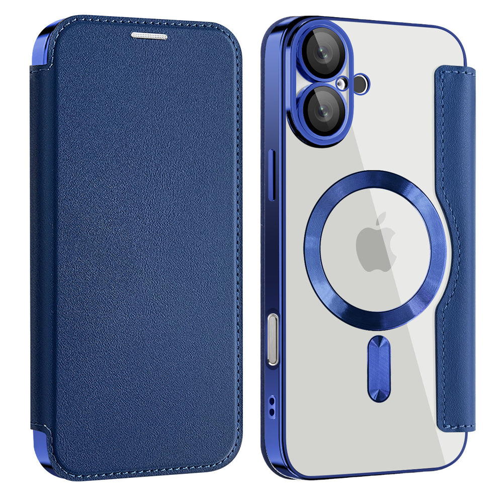 Popular apple 16plus flip leather case mobile phone case iphone15 magnetic anti-fall 13 protective cover cross-border