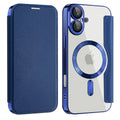 Popular apple 16plus flip leather case mobile phone case iphone15 magnetic anti-fall 13 protective cover cross-border