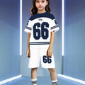 wholesale girls' short-sleeve and shorts sets, fashionable spring, summer, and autumn outfits for girls