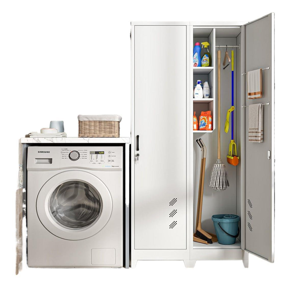 Steel housekeeping cleaning cabinet sundries tool storage storage cabinet large capacity dustproof sunproof moisture-proof cabinet