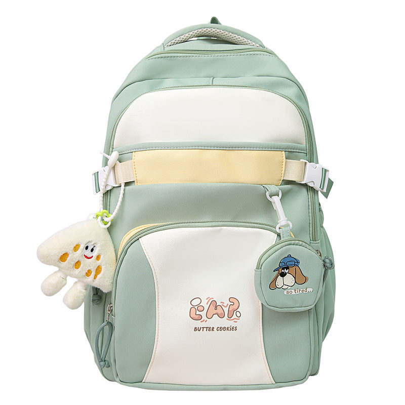 New large-capacity junior high school and high school student schoolbag fashionable simple and versatile backpack leisure travel backpack