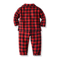 Kids' pajama set - plaid japanese style loungewear for boys and girls - spring/autumn comfortable underwear - children's sleepwear/home clothes