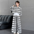 Girls' sweatshirt - spring/autumn  new collection - stylish and trendy autumn outfit for kids - big kids' spring three-piece set - pullover long sleeve top