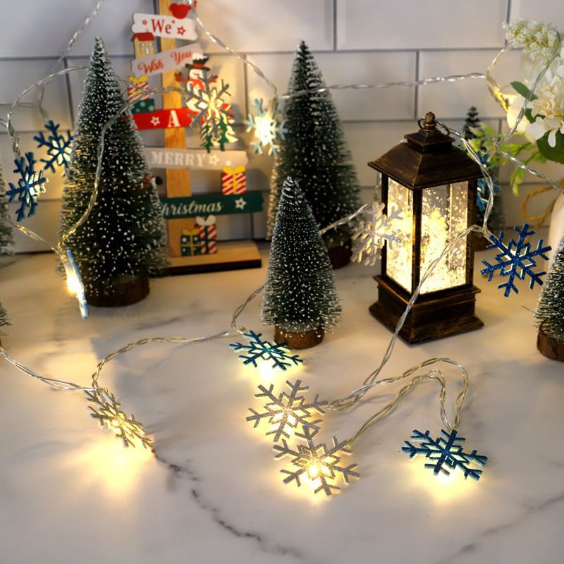 LED Santa Claus Head Light String Outdoor Waterproof Creative Snowman Light String LED Christmas Decoration Flash Light String