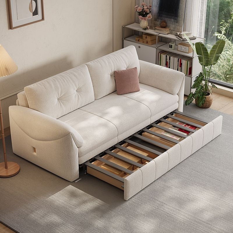 Sofa bed all-in-one dual-purpose foldable multi-functional small apartment storage straight row cream style popular bedroom sofa