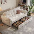 Sofa bed all-in-one dual-purpose foldable multi-functional small apartment storage straight row cream style popular bedroom sofa
