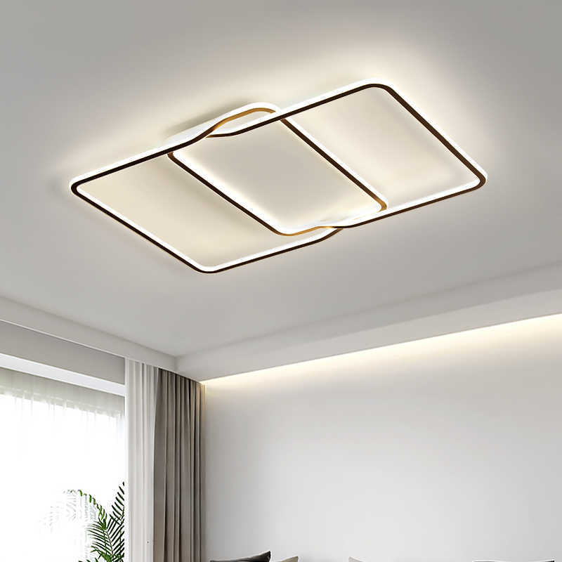 Geometric living room light modern simple atmosphere Italian minimalist ceiling light Guangdong Zhongshan lighting combination whole house package