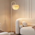 Bent tube popular feather floor lamp nordic ins bedroom light luxury princess live broadcast atmosphere lamp floor lamp