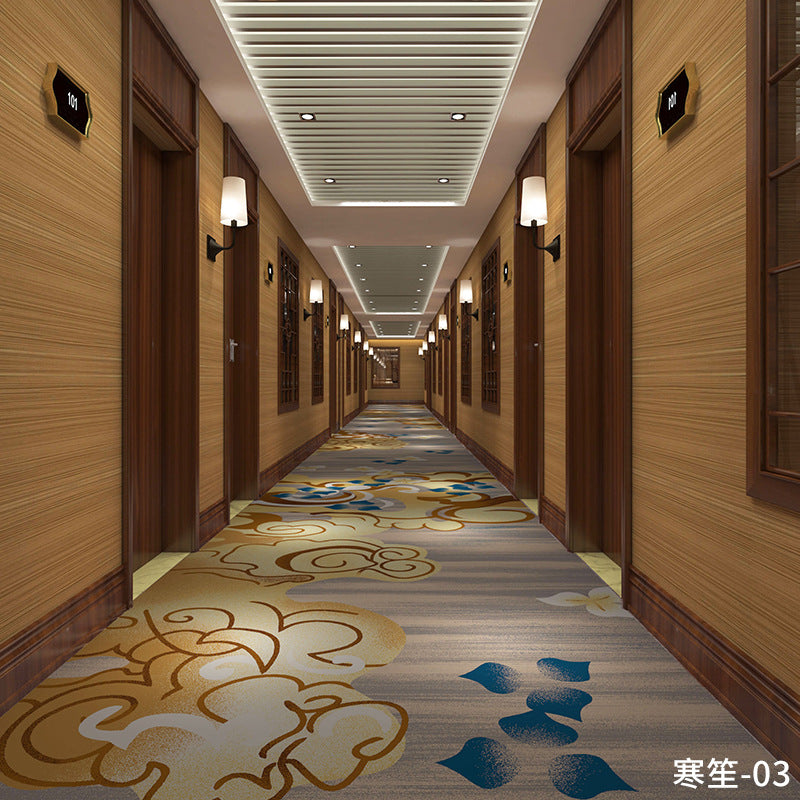 Custom hotel corridor aisle carpet, thickened 800g, fire-retardant, full coverage, for office buildings, offices, living rooms, bedrooms, and commercial use