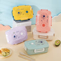 office worker lunch box, microwaveable, large capacity, picnic fruit plastic lunch box with cutlery gift
