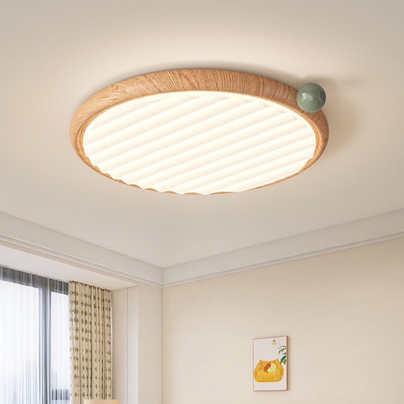 Medieval style living room light log color high-end ceiling light eye protection bedroom light whole house package lighting fixtures Daquan