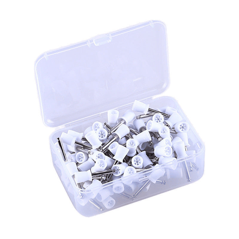 Dental polishing cups 100 per box, tooth polishing cups, low-speed mobile phone polishing cups, white polishing cups