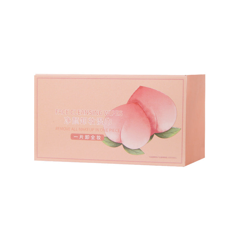 Colorful fenling peach makeup remover wipes gentle cleansing makeup remover wipes disposable portable makeup remover cotton cross-border best selling