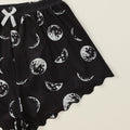 New moon child eclipse letter print cami and shorts two-piece women's loungewear set