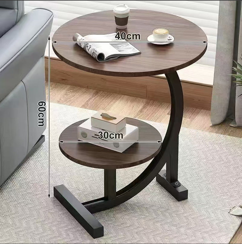 Bedside table movablecasual small round table living room sofa bedroom bedside small coffee table for home mini bedside table
