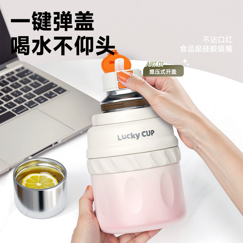 316 stainless steel insulated tumbler - large capacity, portable straw water bottle - stylish design, on-the-go mug, car cup