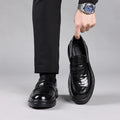 Genuine leather men's slip-on loafers - casual, soft sole, durable, versatile, trendy, and comfortable
