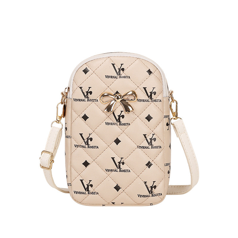 Retro old flower shoulder bag 2024 new  women's bag ladies bags women's high-end mobile phone bag