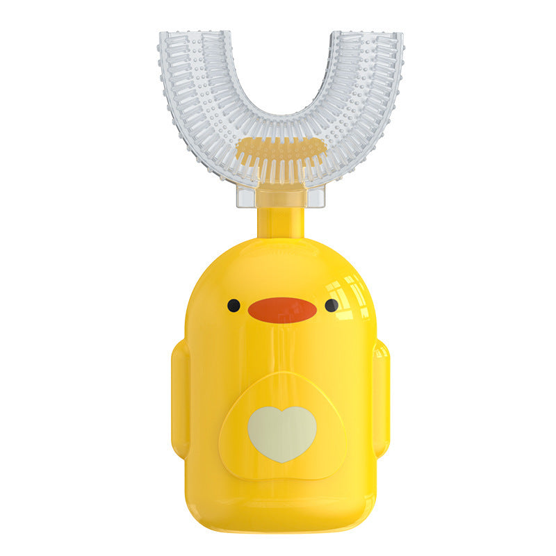English card-mounted children's u-shaped toothbrush baby oral oral cleaning children's toothbrush soft-bristled silicone toothbrush