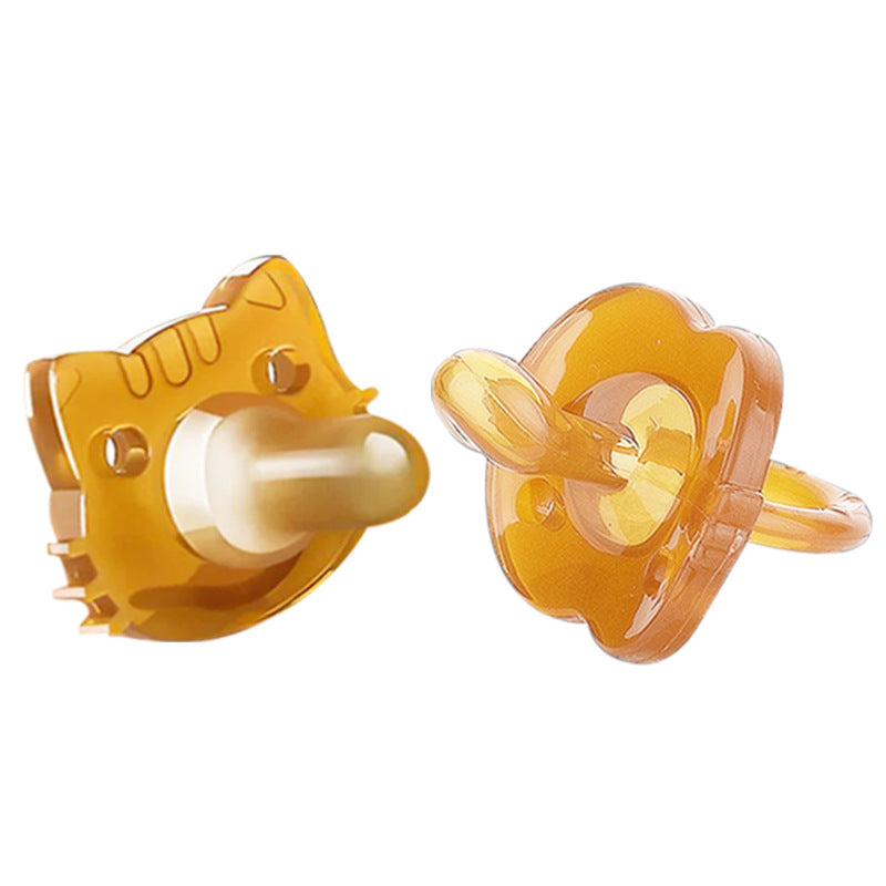 All British baby cartoon pacifier liquid silicone baby molar stick super soft ring eating hand weaning tooth glue artifact