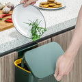 Kitchen trash can wall-mounted for home with lid flip-top cabinet door kitchen waste special bathroom toilet large storage