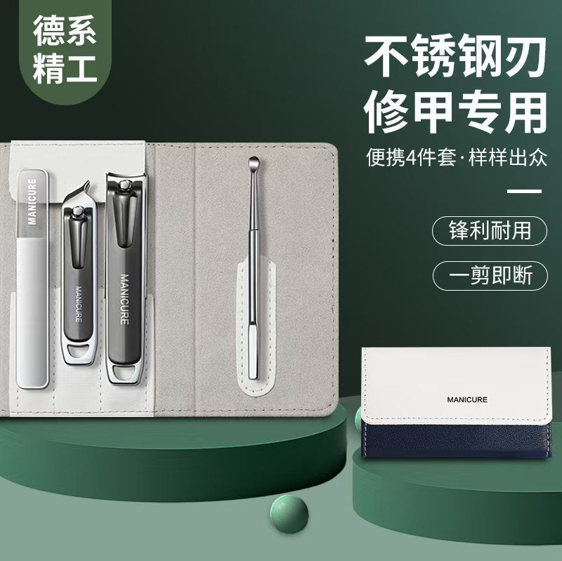 Stainless steel angled tip nail clippers manicure tool set - wholesale available, starting from one piece. high-quality nail clippers for home use