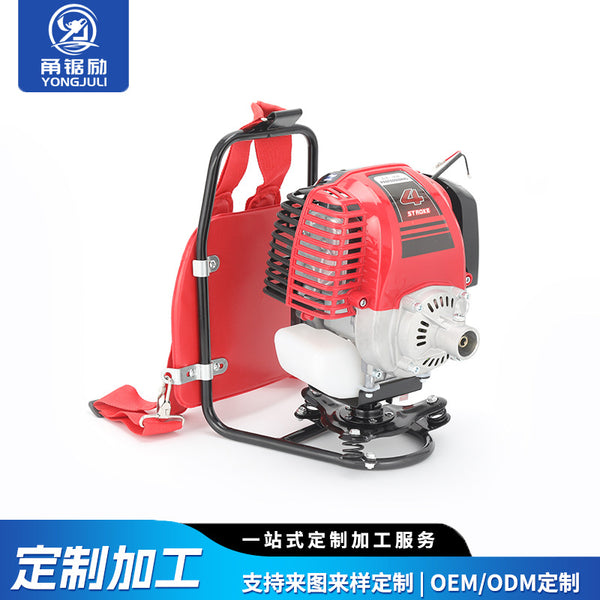 Customized 4-punch backpack agricultural household gasoline lawn mower, farmland grass mowing, compact irrigation cutter